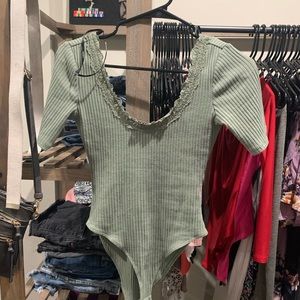 Olive body suit